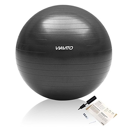 Viavito Studio Ballon de Gymnastique Anti-éclatement Graphite 55 cm 500 kg Cover