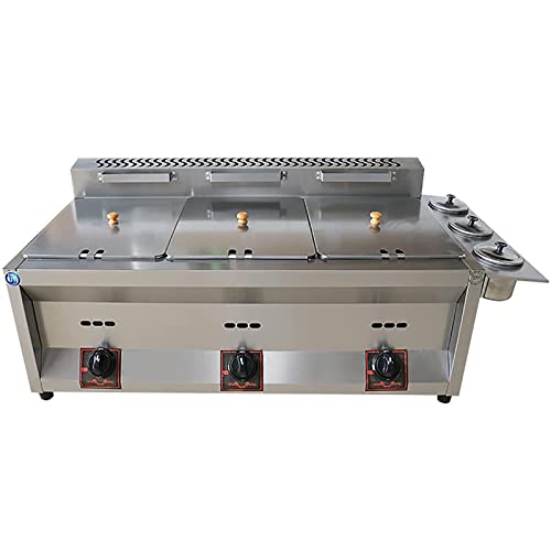 XUETAO Friggitrice Professionale a Gas, 20L/30L, Acciaio Inossidabile, Facile da Pulire