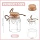nbeads 4 Stück Tierhaare Miniflasche mit Korken, 56mm Mini-Glasflaschen mit Charm Memorial Glasflasche für Tierhaare Erinnerung Sympathie Geschenk Glas Vial für Asche Fell Urne