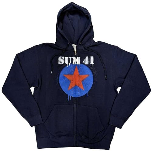 Sum 41 Star Band Logo Zipped Hoodie - Vêtement Merchandising Punk Rock