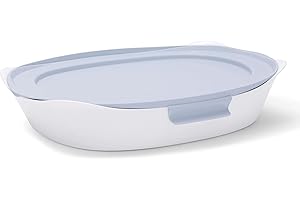 Rubbermaid DuraLite Glass Bakeware, 2.5-Quart, White