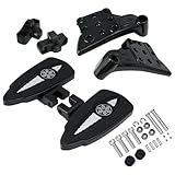 GIDIBII Motorcycle Passenger Floorboards Compatible with Indian Roadmaster Chieftain Chief Challenger Pursuit Springfield Vintage 2014-2024(Rear-Black)