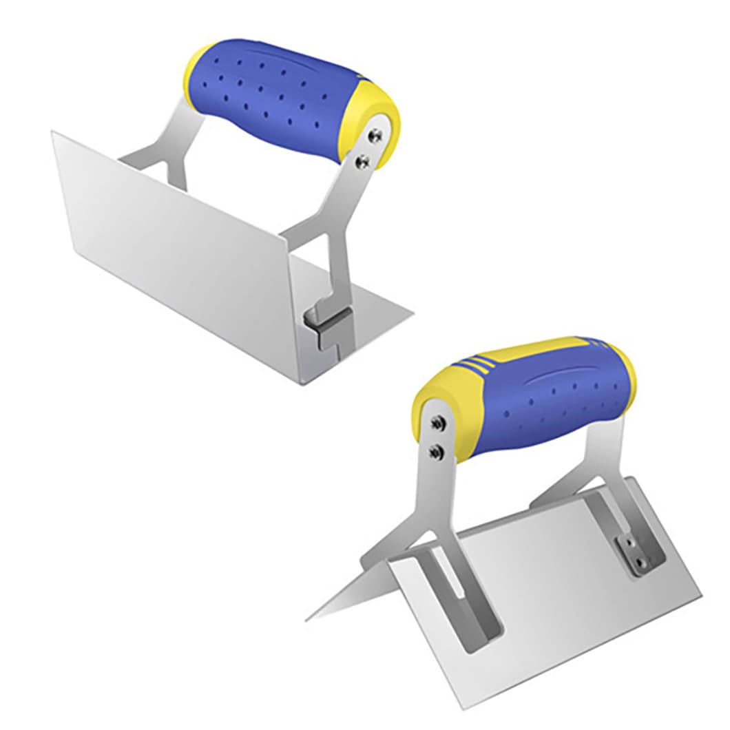 Zzpxmy Stainless Steel Internal And External Corner Scraper, Stainless Steel Concrete Manual Edging Machine, Wall Corner Repair Right Angle Tool, Angle Puller (Yin Jiao+Yang Jiao)