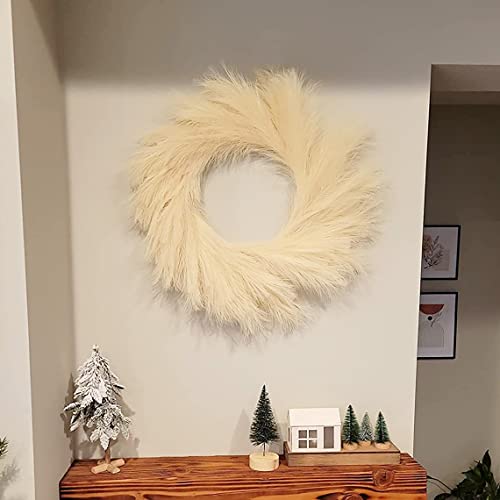 Hananona ARTIFICIAL PAMPUS WREATH Artificial Pampas Grass Wreath thumb #4
