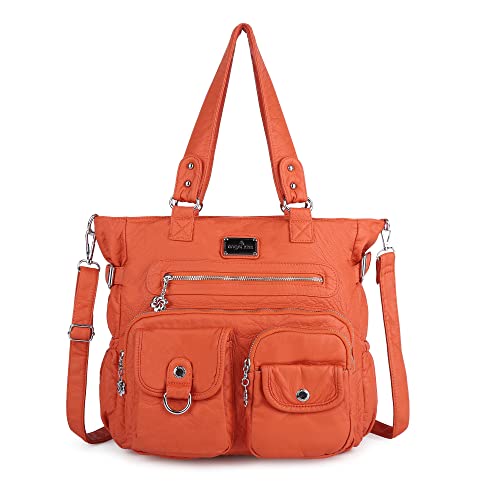Image of Angelkiss Purses Handbags for Women PU Tote Satchel Bags for Women Pockets Shoulder Bags | PU