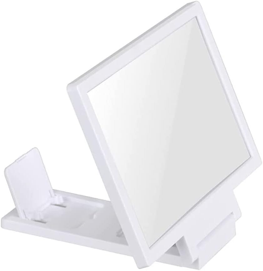 Mobile Phone Screen Magnifier HD 3D Video Screen Amplifier Stand with Movie Game Magnifier Folding Phone Desk Holder,A (A)