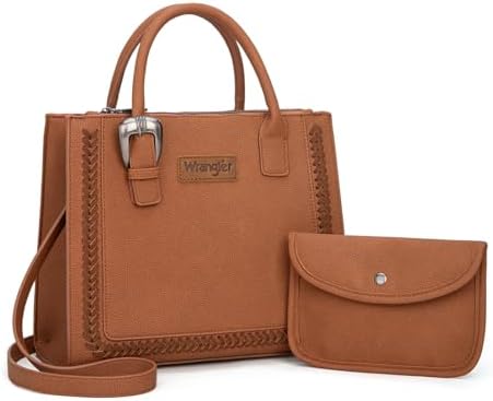 Wrangler Tote Bag for Women Western Cowhide Purse and Wallet Set
