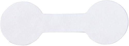 Etiquetas de precio de anillo engomado blanco pequeño - 1 de largo con área de 716 pulgadas para precios - Rollo de 1000