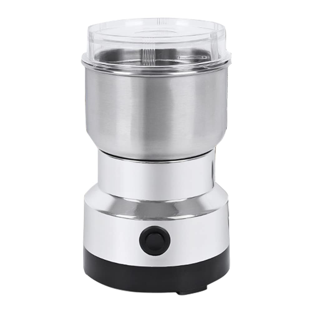 - Mini Electric Herb Grinder Household High Power Pulverizer with Four Edged Steel Blades Compact Electric Mincer for Spices Coffee Beans Nuts and Grains for Kitchen Use