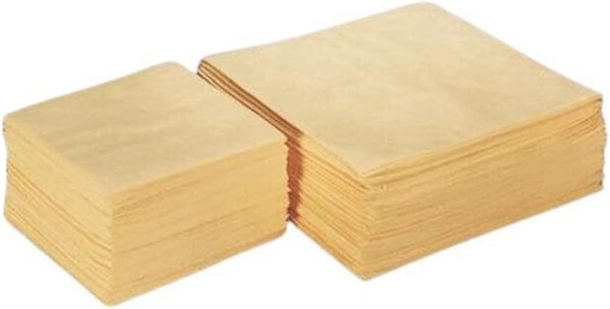 Spilfyter S2-71 Yellow Hazmat Premium Single Weight Sorbent Pad, 12" Length x 12" Width, Case of 100