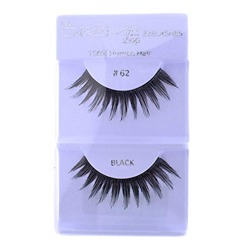 6 Pairs Crème 100% Human Hair Natural False Eyelash Extensions #62