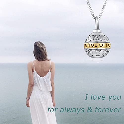 JXJL Silver Cremation Jewelry Memorial Urn Necklace Loved One Always in My Heart Drop Teardrop Urn Pendant for Ashes Keepsake - Image 5