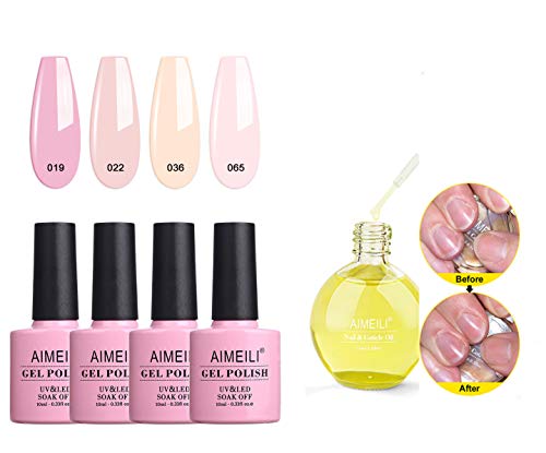 AIMEILI Soak Off UV LED Gel Nail Polish, and Nail & Cuticle Oil