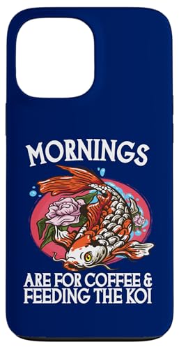 朝はコーヒーと鯉の餌やりに スマホケース iPhone 13 Pro Max 用
