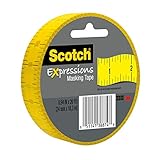 Scotch Expressions Masking Tape.94 in x 20 yd, Ruler, 6 Rolls (3437-P5)