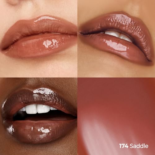 Image of Laka Fruity Glam Tint | Glowing Korean Lip Tint with Hydrating Lightweight Texture | Buildable Color, Non-Sticky High Shine Gloss | K-Beauty Korean Makeup | #174 Saddle, 0.15oz