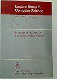 Methods of algorithmic language implementation (Lecture notes in computer science)