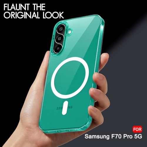 Image of TheGiftKart Ultra-Hybrid Back Case Cover for Samsung Galaxy F70 Pro 5G Compatible with MagSafe | Hard Crystal Clear Back | Shockproof Bumper Cover Case for Samsung F70 Pro 5G (PC & TPU, Transparent)