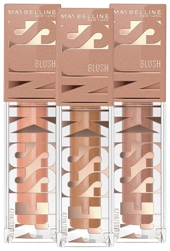 Maybelline New York Sunkisser Blush, flüssiger Blush für sonnengeküssten Glow, 02 Uptown Glow, 08 Shades On, 12 Summer in the City, 3 x 4,7 ml