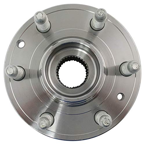 Image of TRQ Front Driver and Passenger Side Wheel Bearing and Hub Assembly Set 2 Piece Compatible with 2015-2022 Chevrolet Colorado 4WD 2015-2022 GMC Canyon 4WD
