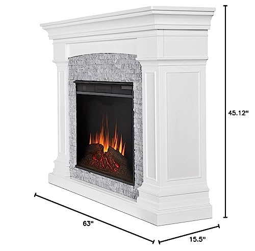 Real Flame Deland Grand Electric Fireplace, White, (8290E-W) #TOP4