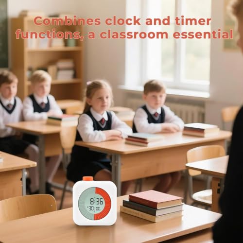 Image of EooCoo Back to School Supplies Visual Timer for Kids, ADHD, Autism