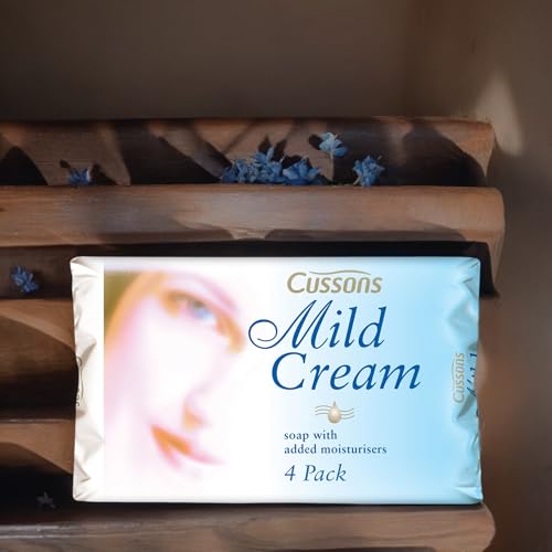 4 x 85g Cussons Mild Cream Bar Soap - Gentle Cleansing with a Nourishing Formula(Total 340g)