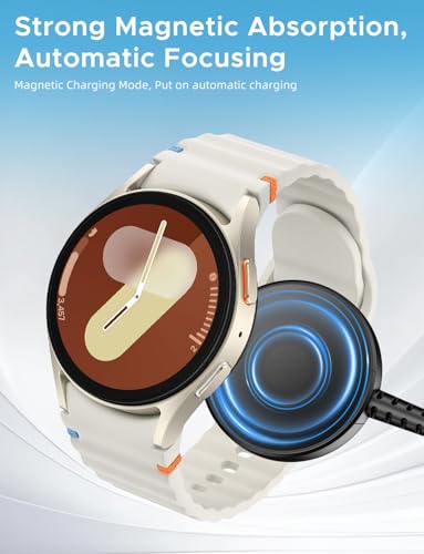 USB Charger Block for Samsung Watch Charger Compatible with Galaxy Watch 7/6/6 Classic/5/5 Pro/4/4 Classic/3/Active Ultra Galaxy Watch Charger USB Magnetic Fast Charging for Samsung Galaxy Watch-3.3ft - Thumbnail 4