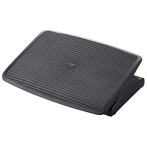 Hjh OFFICE 721050 poggiapiedi Piedino Stripe Nero