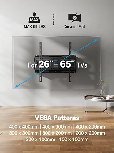 image for Pipishell TV Wall Mount for 26-65 inch LED LCD OLED 4K TVs up to 99lbs