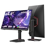 KOORUI ゲーミングモニター 24.5インチ FHD（1920x1080） 320Hz 1ms(GTG) Fast IPSパネル HDR400 sRGB 99%/DCI-P3 95%/Adaptive Sync/HDMI2.0×2/DP1.4/VESA対応 高さ調整 縦横回転 G2511E