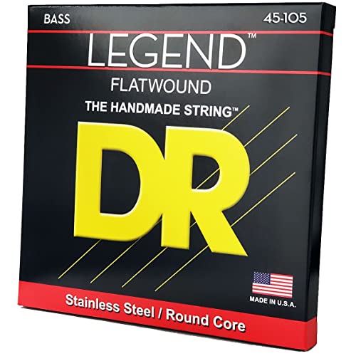 Dr Strings Flatwound Stainless Steel Round Core Bass 45-105 Strings #TOP1