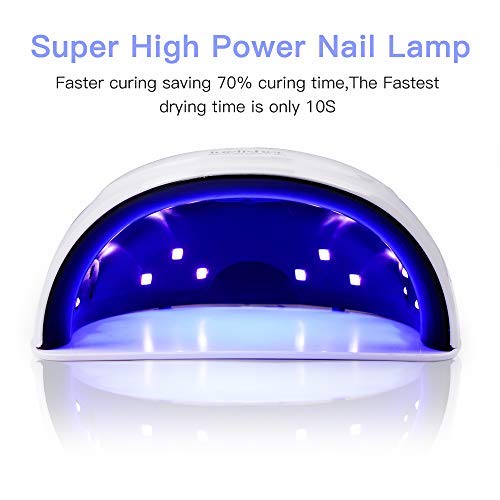 image for WEVILI LED UV Nail Lamp, 90W Professional Nail Dryer for Gel Polish, Q