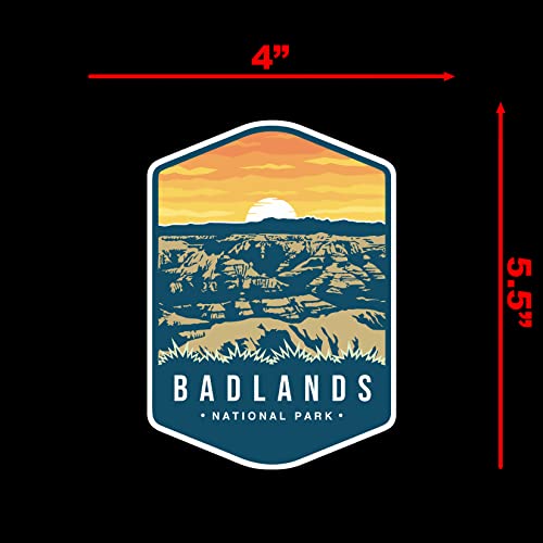 Image of Badlands National Park Sticker Decal Notebook Car Laptop 4 inchx5.5 inch (Color)