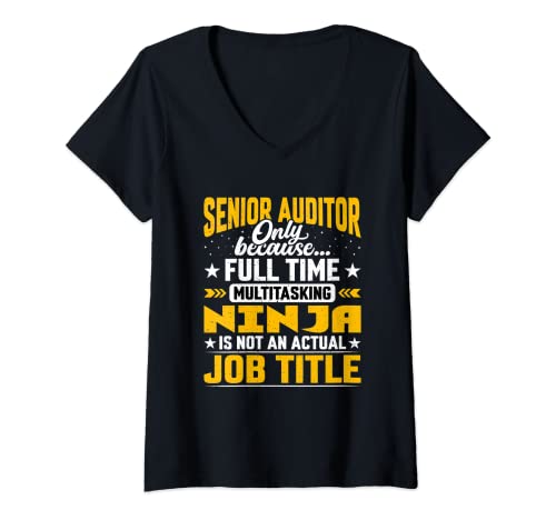 Mujer Senior Auditor Job Title - Senior Accountant Bookkeeper Camiseta Cuello V