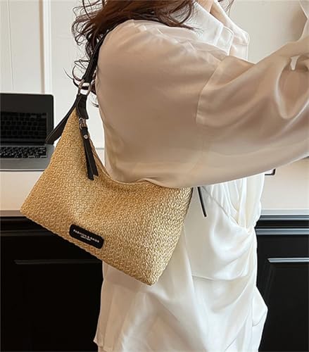Bolso de verano tejido para mujer estilo bandolera color arcoíris miniatura 2