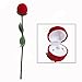Produktbild OFKPO 1 Stück Rosen Blume Ringe Schmuckschatulle,Ringschachtel für Hochzeit Ringe/Valentinstag/Verlobungsring