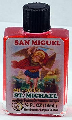 6 PIECES BRYBRADAN ST. MICHAEL OIL/SAN MIGUEL ACEITE 1/2 FL OZ 14.7ML