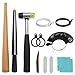 Yaclonq 11 PièCes Outil De Mesure De Calibreur D'Anneau, Kit De Fabrication D'Anneau, Mandrin D'Anneau, ModèLes De Cercle, Appareil De Mesure De Calibre D'Anneau En Plastique, BâTon De Polissage