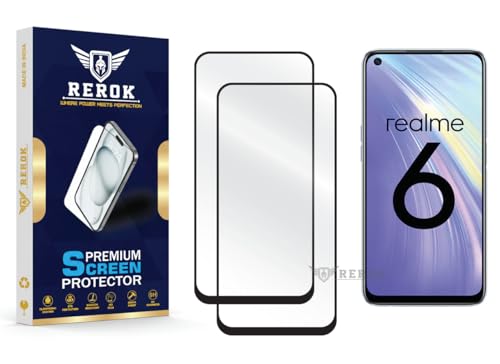 Image of Gorilla Tempered Glass Screen Protector Compatible with Realme 6 [Pack of 2] | Edge-to-Edge, Bubble-Free, Case Friendly, Easy Installation Kit