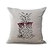 coussin Creative Dessin animé coloré Fruits Ananas Ananas Love Collection Art Taie d'oreiller Home Bar Club de voiture Lit canapé Décor coussin （45 x 45 cm) My-p1072–01