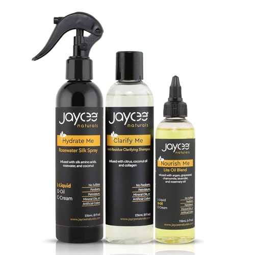 Jaycee Naturals 3-Step Loc Maintenance Kit - Clarify Weekly, Hydrate Daily & Seal Moisture |...