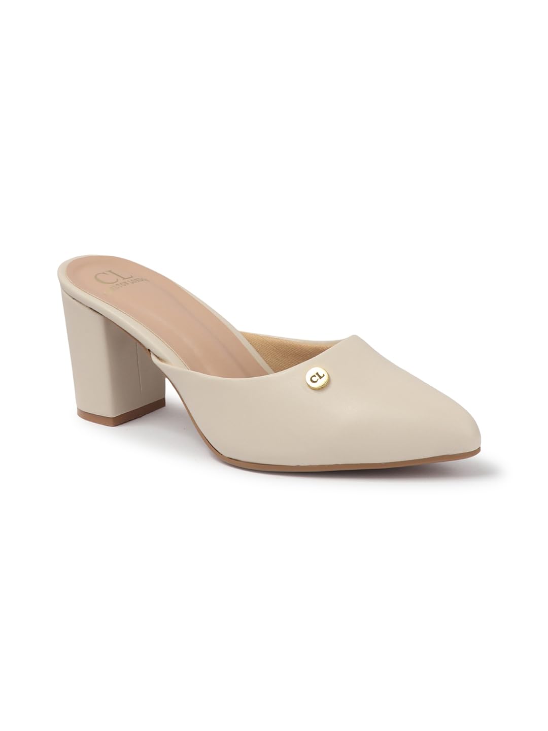 Women's Stylish Pointed Toe Block Heel Mules-image-41