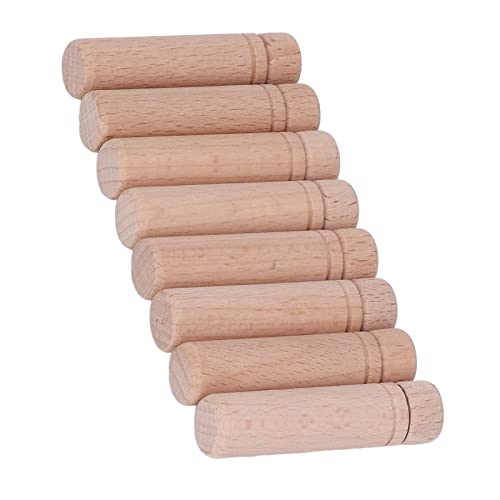 Image of GLOGLOW 8 Pcs Wooden Needle Cases, Portable Storage Box with 3 Stickers | Portable Needles Sewing Supplies Storage Organizer with Stickers for Sewing Kit Thread Pins Small Part