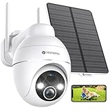 YESNAMO Camara Vigilancia WiFi Exterior Solar 2K sin Cables, Sin Suscripción (Blanco)