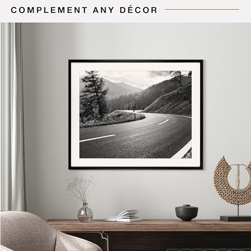 Image of MCS Everline Collection 26x32 Matted Poster Frame with 22x28 Picture Display, Black Vertical & Horizontal Wall Hanging Large Frame for Photos, Posters & Art Prints (1-Pack)