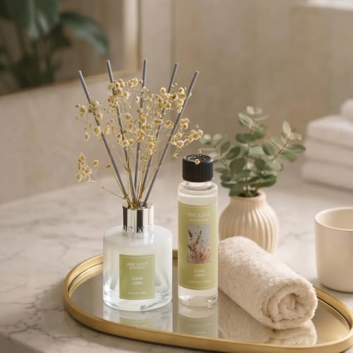 Image of Airkeep Reed Diffuser Oil Refill /Clean Linen /3.38 oz /1 Pack /Air Freshener & Aromatherapy Essential Oil Blend for Home Fragrance - Scented Refill Oil for Bathroom, Bedroom & Home Decor