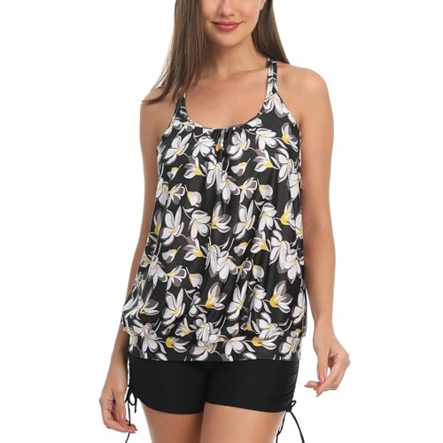 Ensemble tankini et shorty de bain femme pour nager à l'aise sans complexe à la piscine