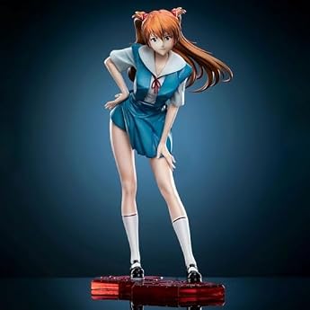 YOIQI New Century Evangelion Asuka Standing Uniform Doll Figure Ver. 1/7 Height Approx. 8.3 inches (21 cm) ABS &amp; PVC Painted 