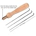 eBoot 60 Pieces 3 Sizes Felting Needles Wool Felt Tools with 3 Pieces Clear Bottles and 3 Pieces Wooden Handles